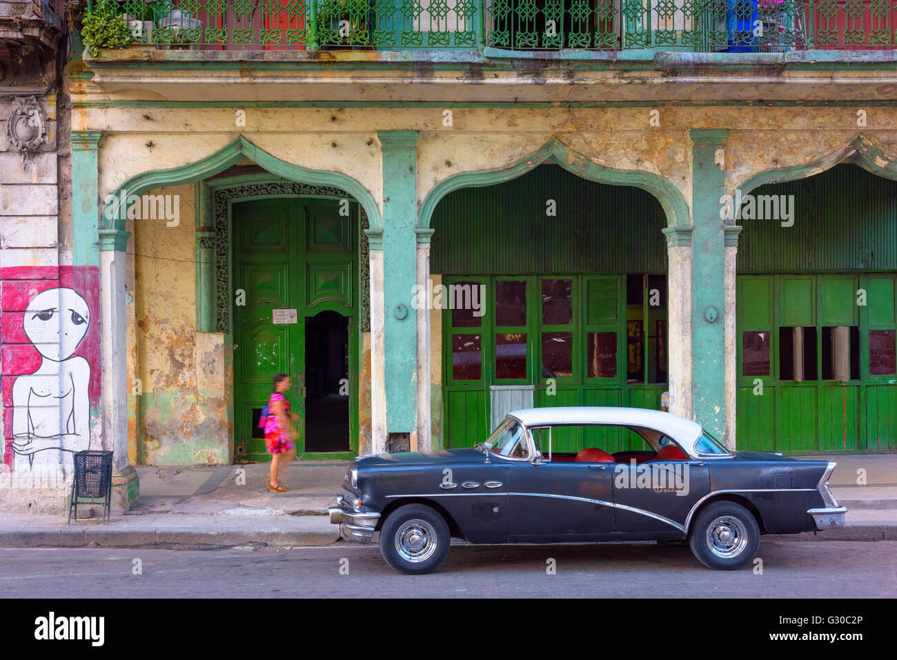 Prado (Paseo de Marti), La Habana Vieja (l'Avana Vecchia), il Sito Patrimonio Mondiale dell'UNESCO, l'Avana, Cuba, West Indies, dei Caraibi Foto Stock