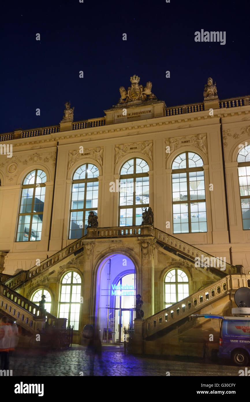 Johanneum con Transport Museum, Germania, Sassonia, Sassonia , Dresden Foto Stock