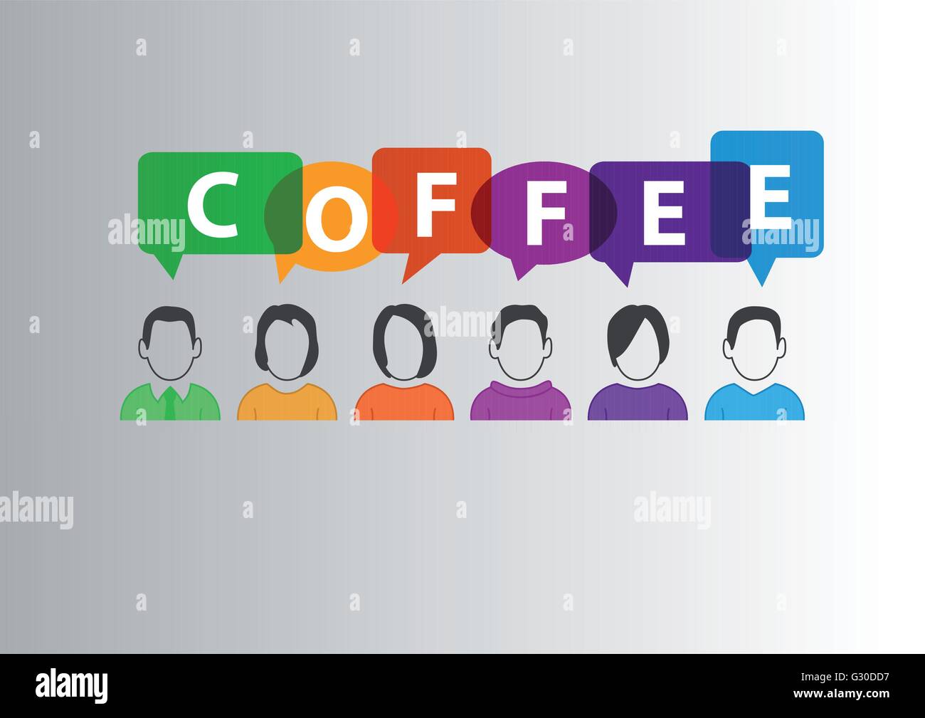 Pausa caffè concetto come sfondo per essere utilizzato come modello per la presentazione del business o sito web Illustrazione Vettoriale
