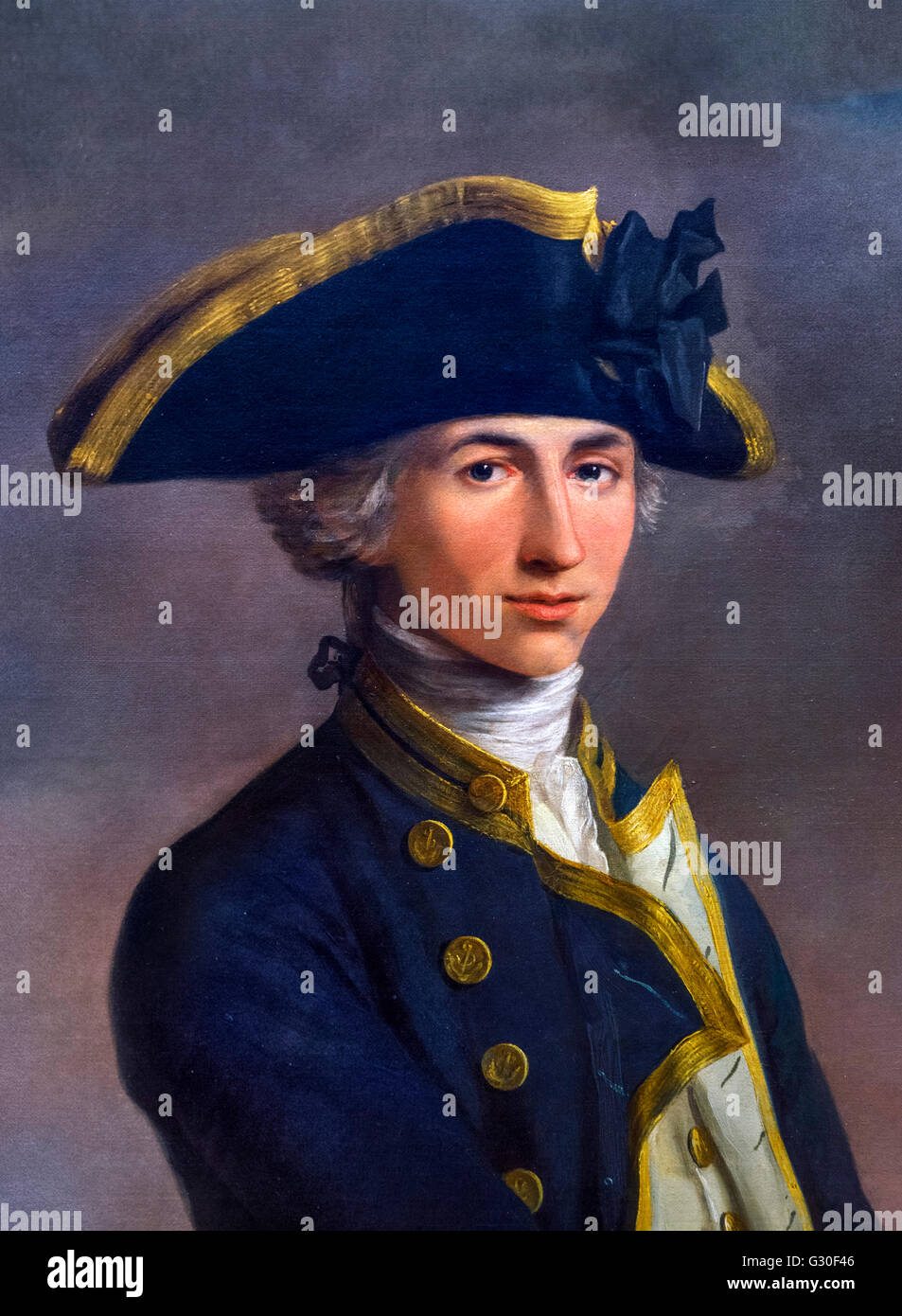 Il capitano Horatio Nelson da John Francis Rigaud Il duomo, olio su tela, 1781. Questo ritratto mostra il futuro Lord Nelson in un Capitano vestito completo uniforme di oltre tre anni di anzianità. Foto Stock