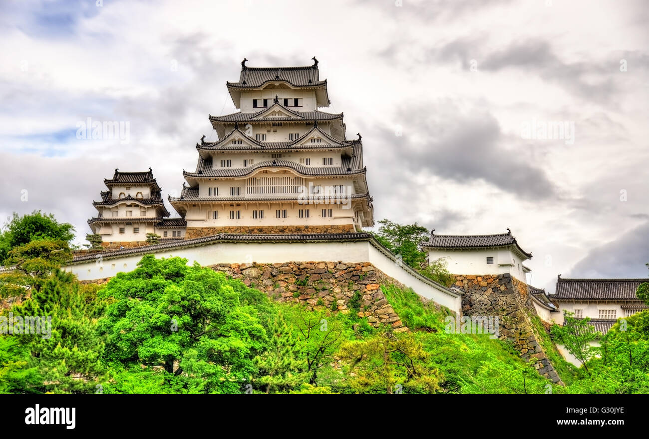 Il castello di Himeji in Giappone Foto Stock