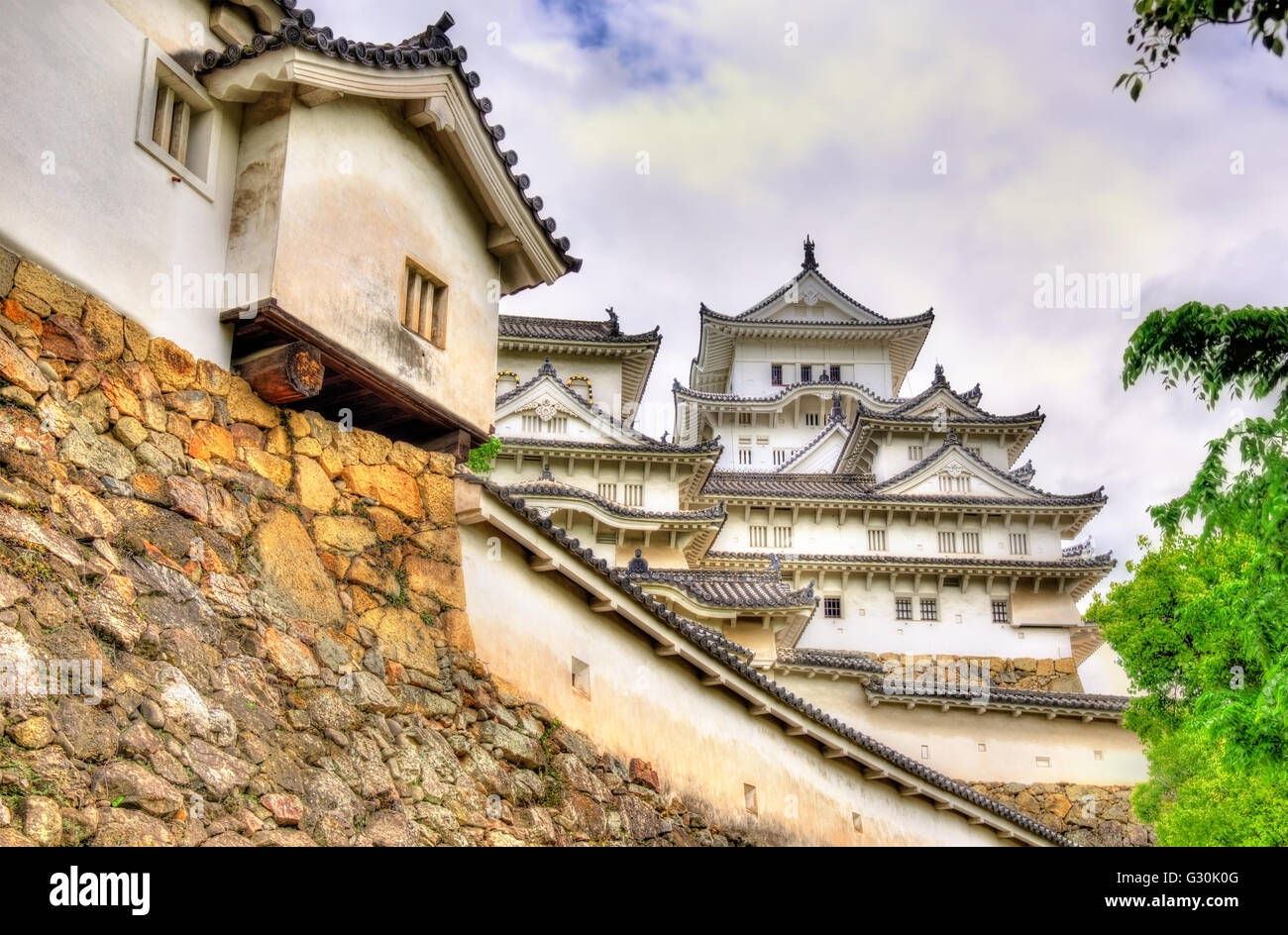 Dettagli del castello di Himeji in Giappone Foto Stock