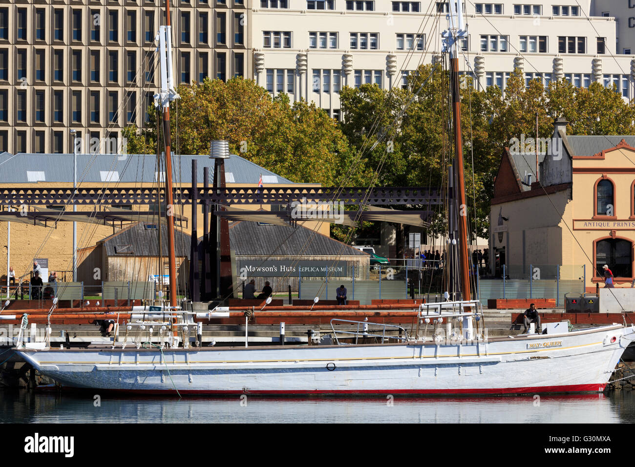 May Queen nave a vela, Hobart, Tasmania, Australia Foto Stock