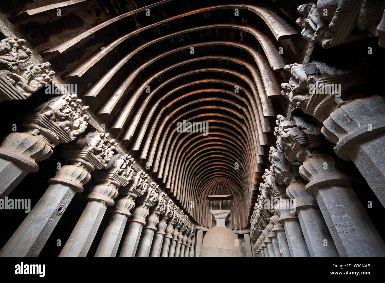 L'immagine di Karla grotte in Lonavala Maharashtra, India Foto Stock