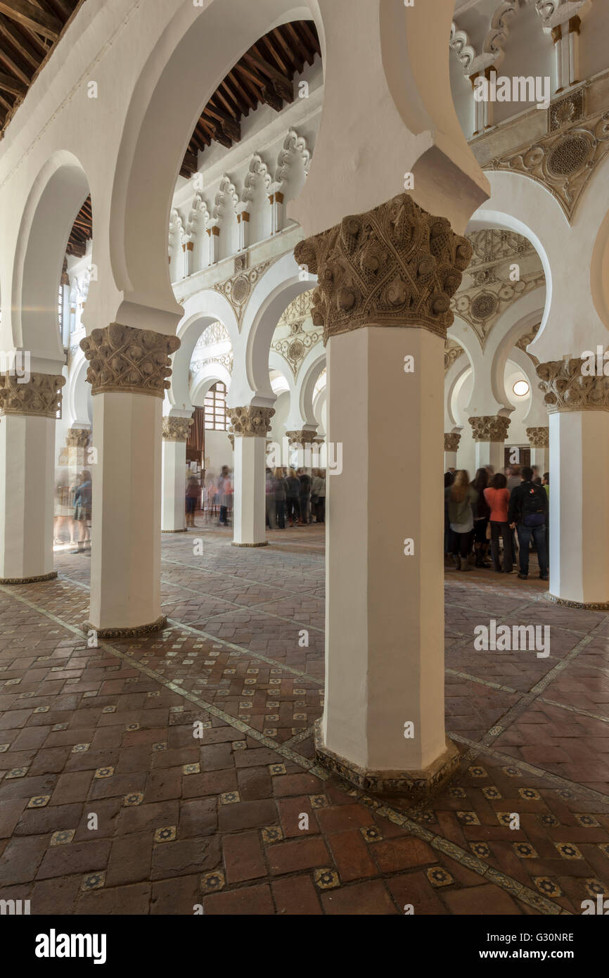 La Sinagoga Santa Maria La Blanca a Toledo. Foto Stock