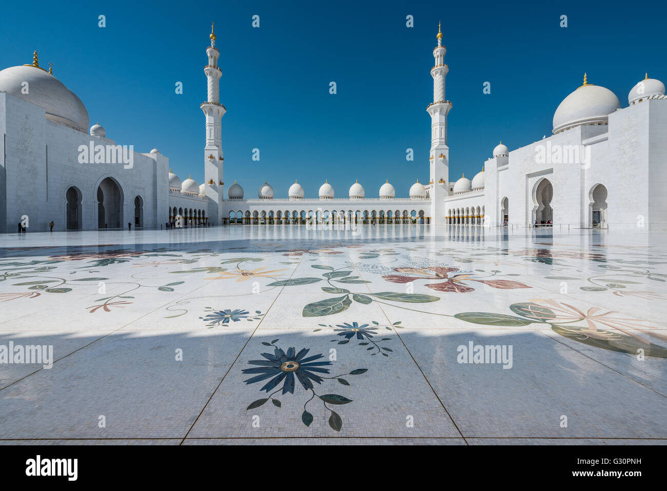 La trascendenza, Sheikh Zayed Grande Moschea di Abu Dhabi Foto Stock