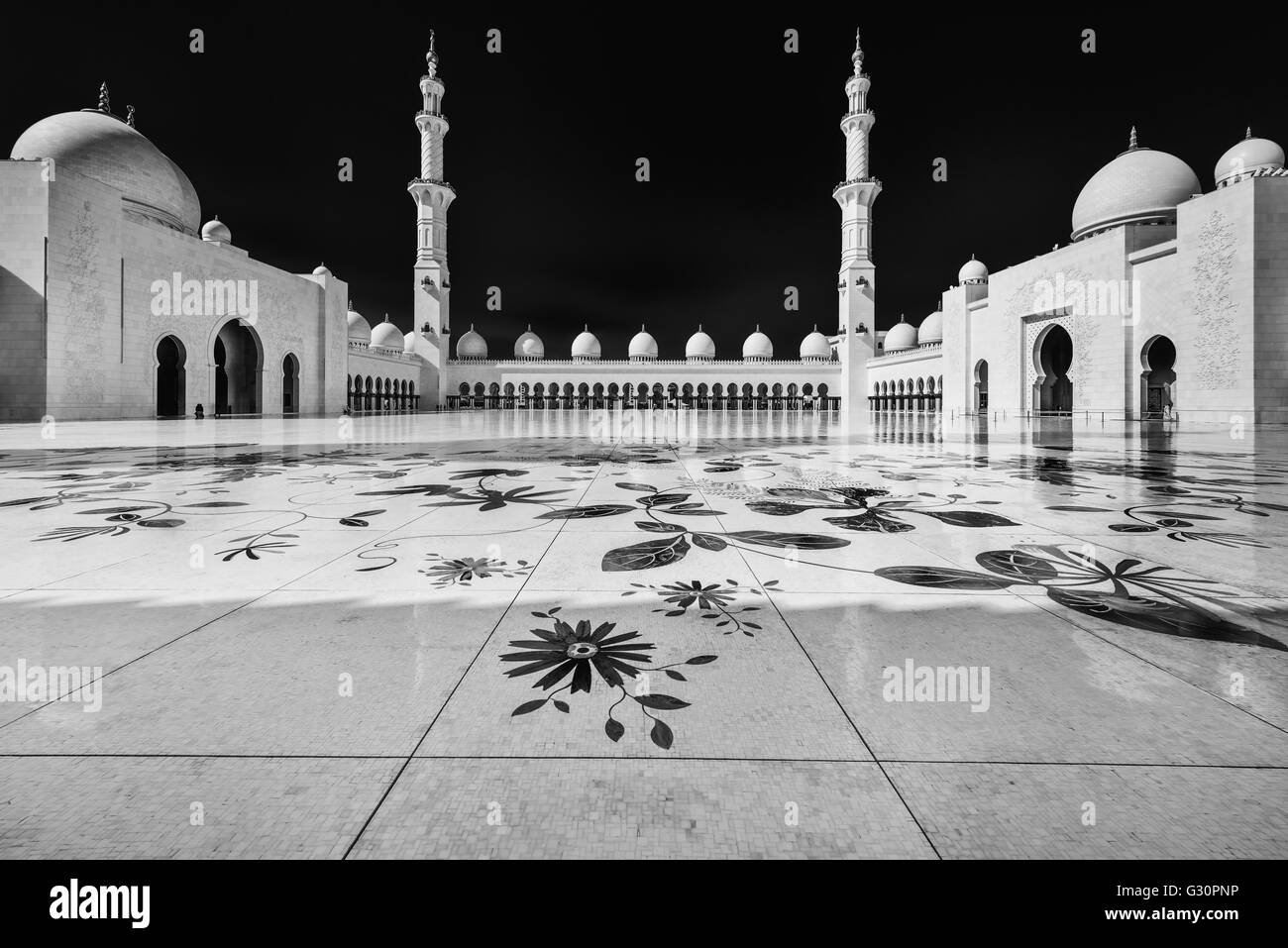 La trascendenza, Sheikh Zayed Grande Moschea di Abu Dhabi Foto Stock