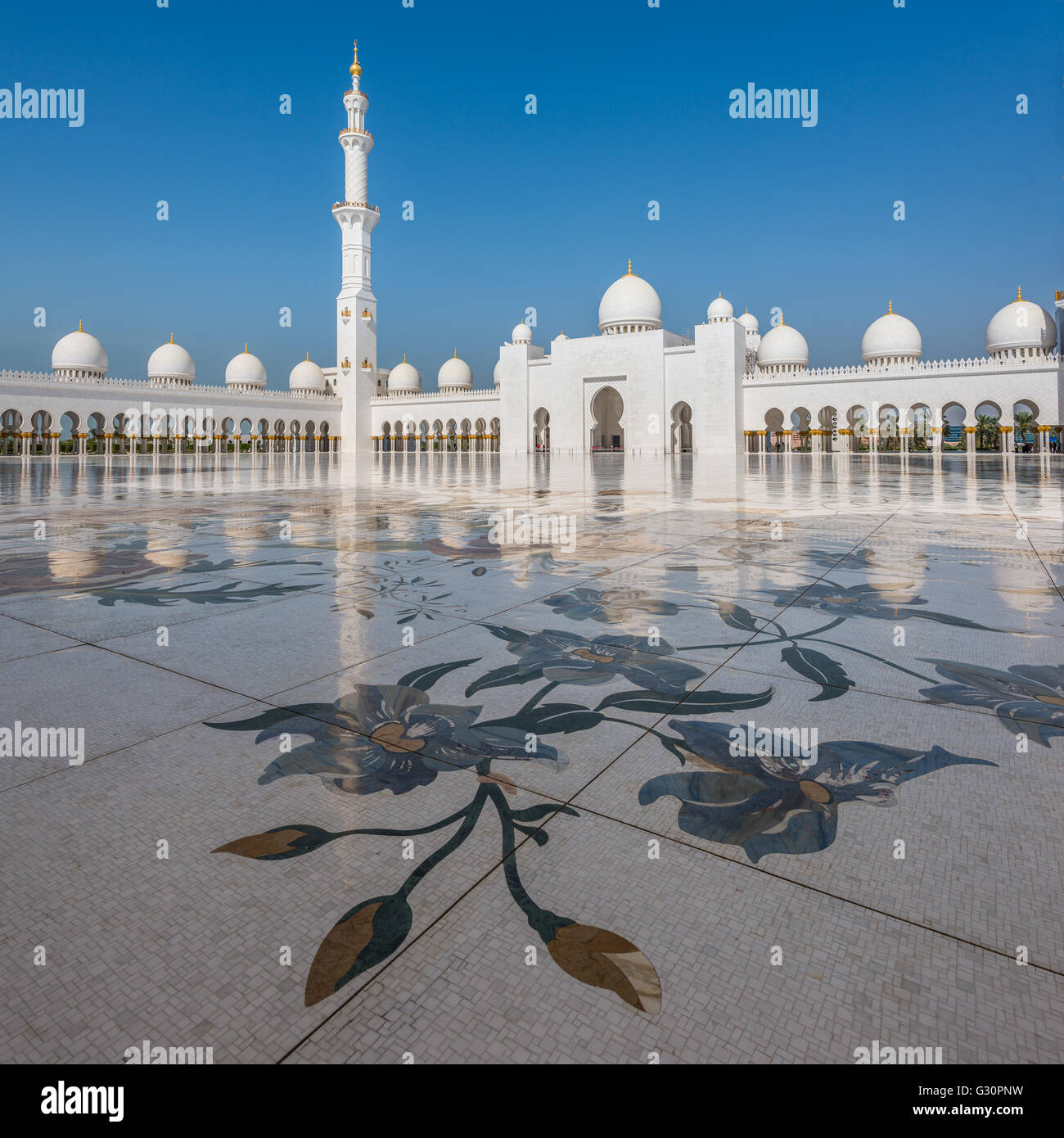 La trascendenza, Sheikh Zayed Grande Moschea di Abu Dhabi Foto Stock