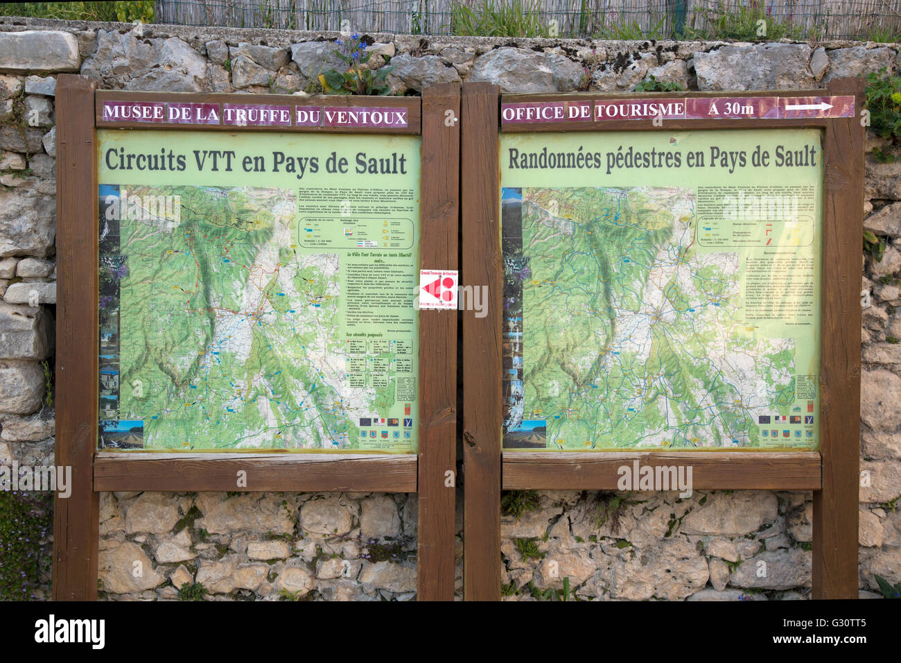 Sault Canyon mappa del percorso, Provenza, Francia Foto Stock