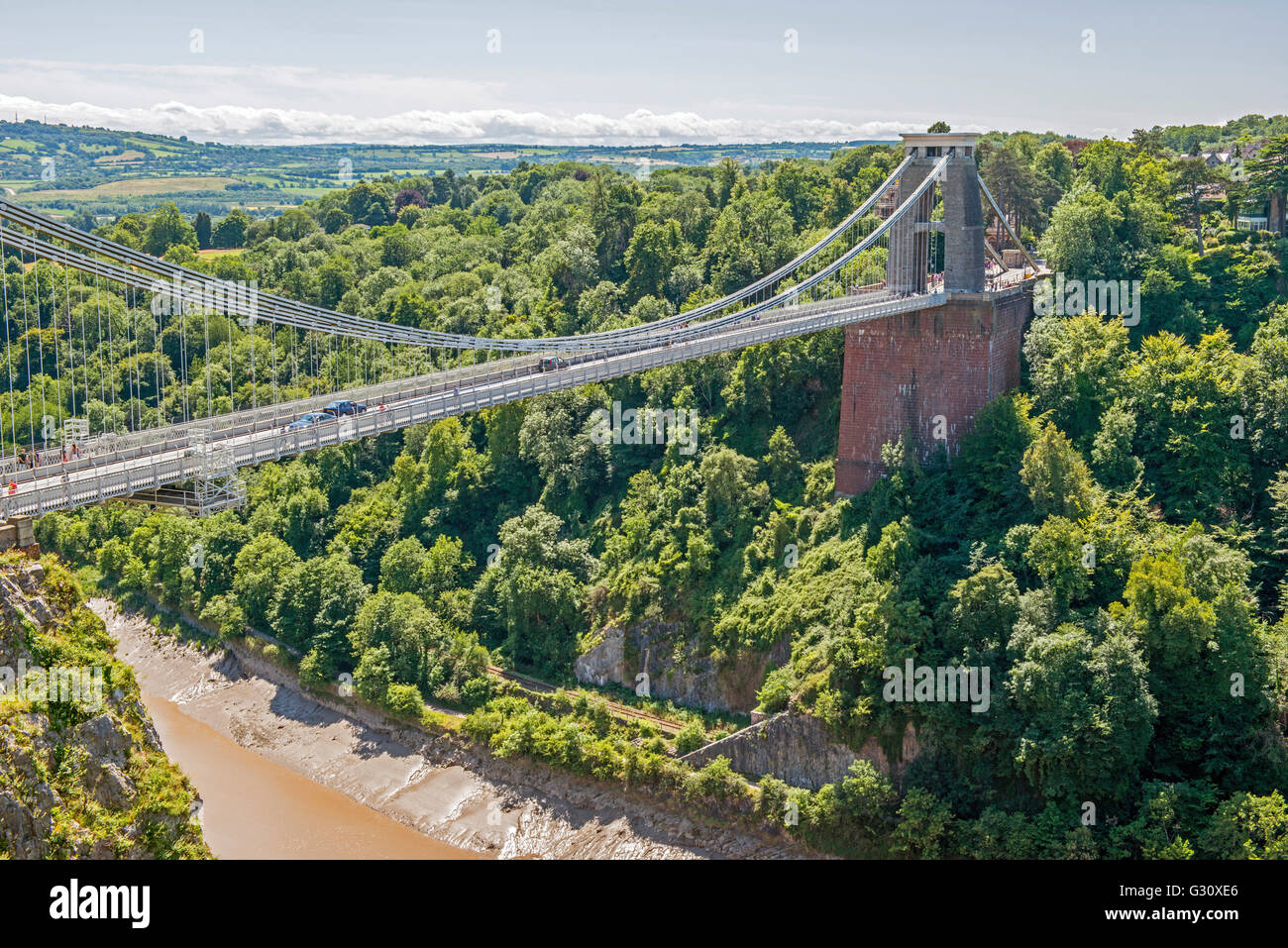 Il ponte sospeso di Clifton e Avon Gorge Bristol South West England Foto Stock