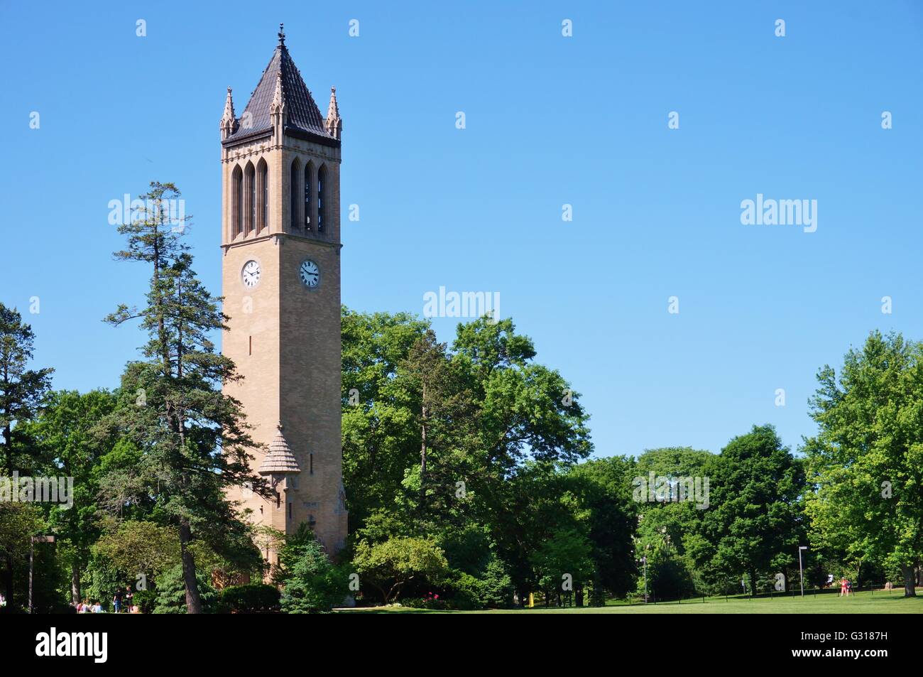 Il Landmark Stanton carillon campanile sul campus della Iowa State University Foto Stock