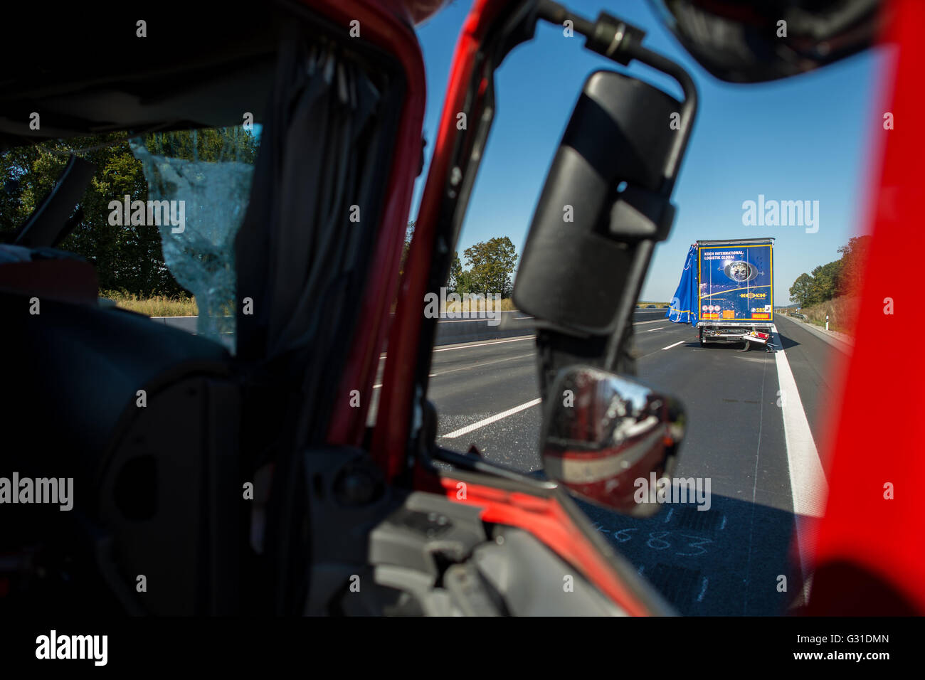 Seesen, Germania, carrello incidente Foto Stock