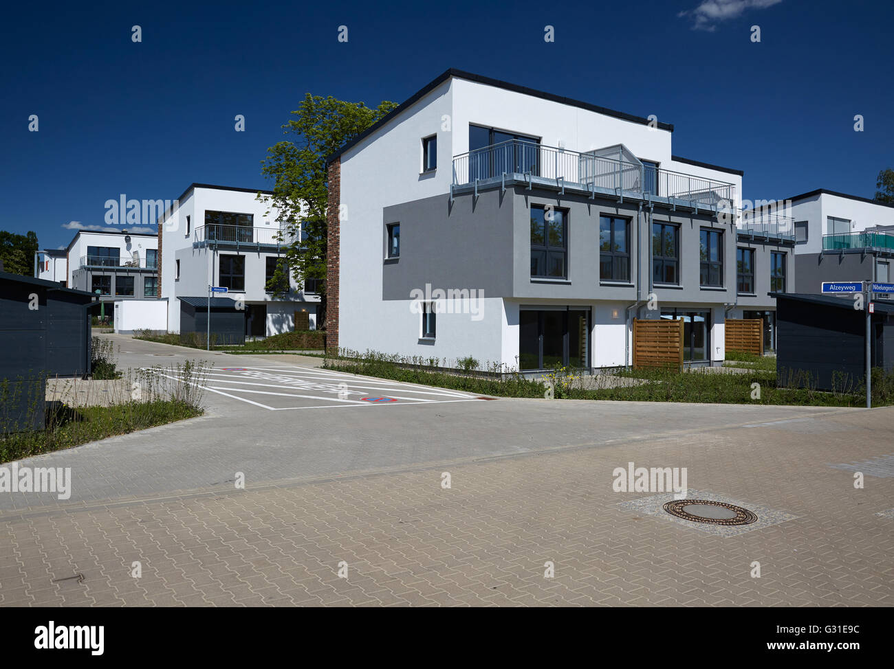 Berlino, Germania, housing development in Berlin-Lichtenberg Foto Stock