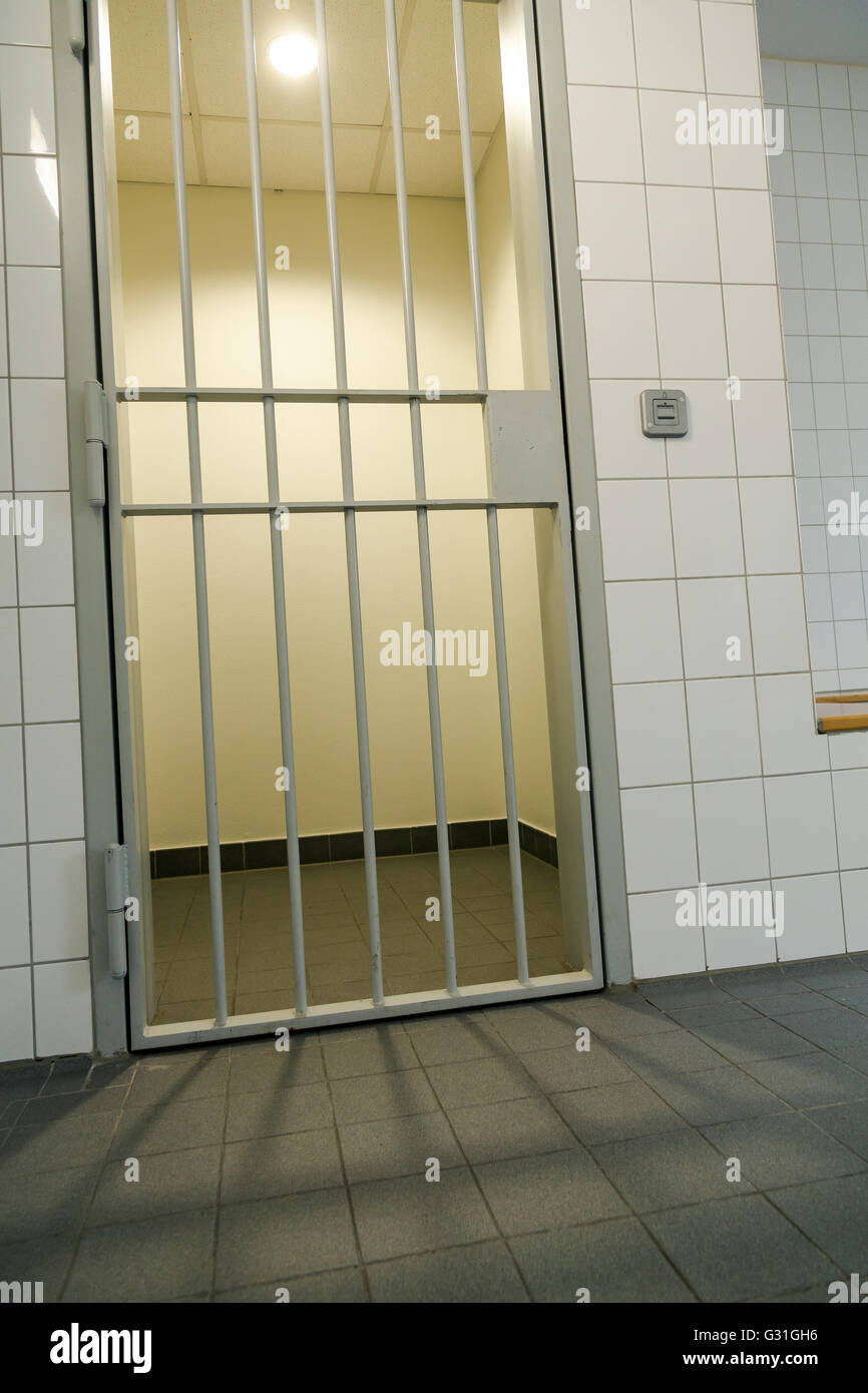 Bremen, Germania, gruppo cella della custodia di polizia Foto Stock