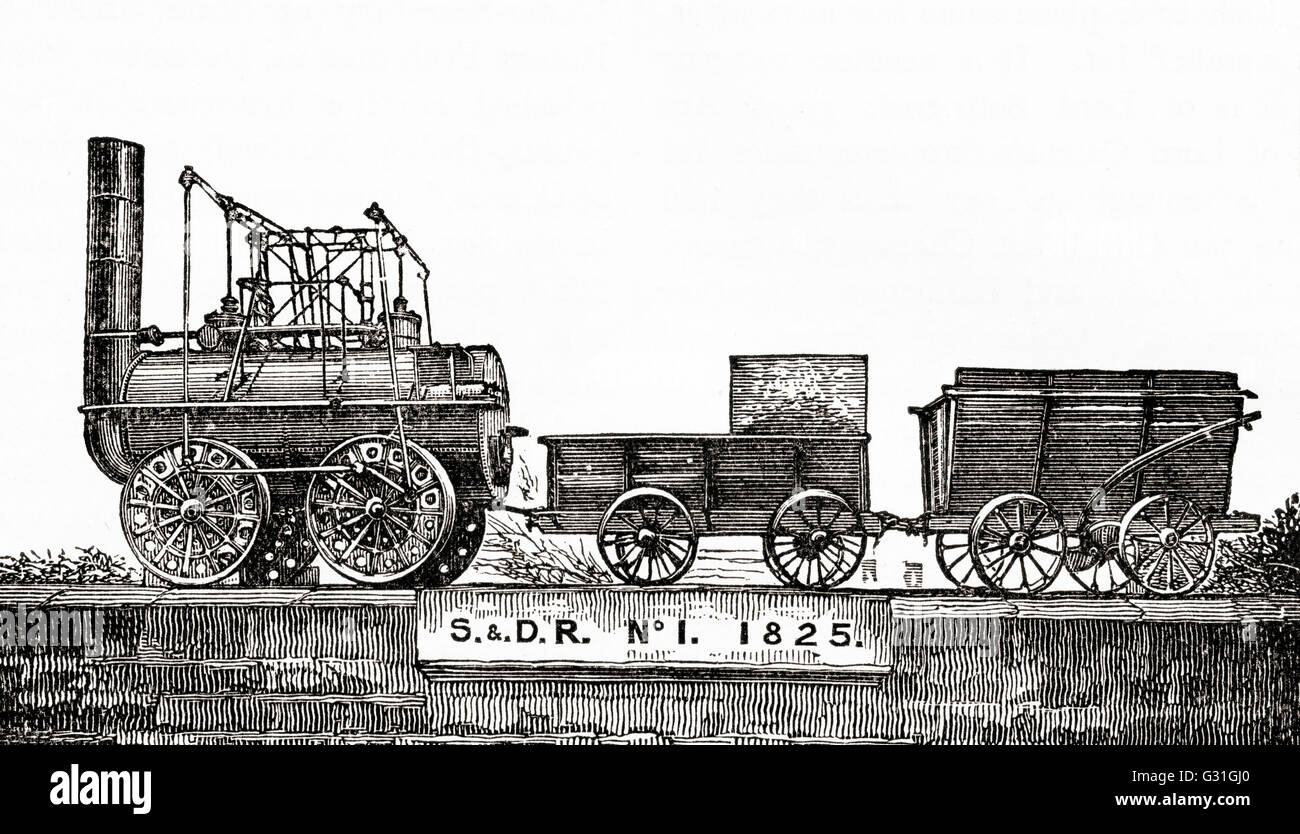Il Puffing Billy, un inizio di ferrovia locomotiva a vapore, costruito nel 1813-14. Foto Stock