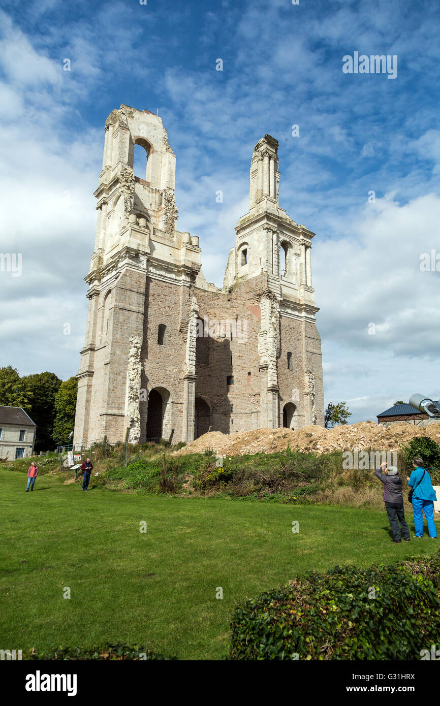 Mont Saint Eloi, Francia, le rovine della chiesa abbaziale Foto Stock