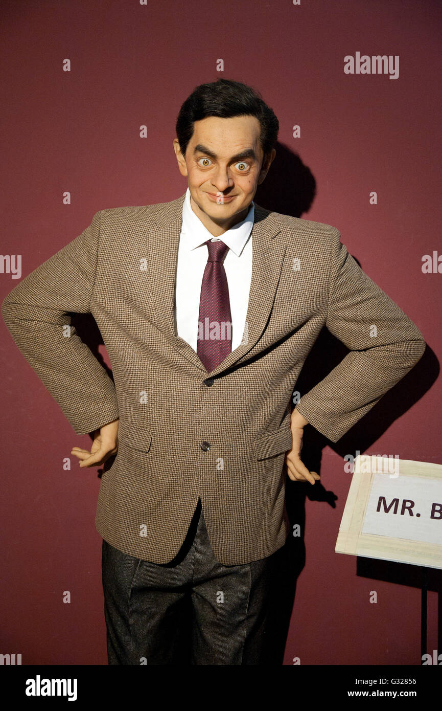 L'immagine di Mr Bean statua di cera in Lonavala Wax Museum, India Foto Stock