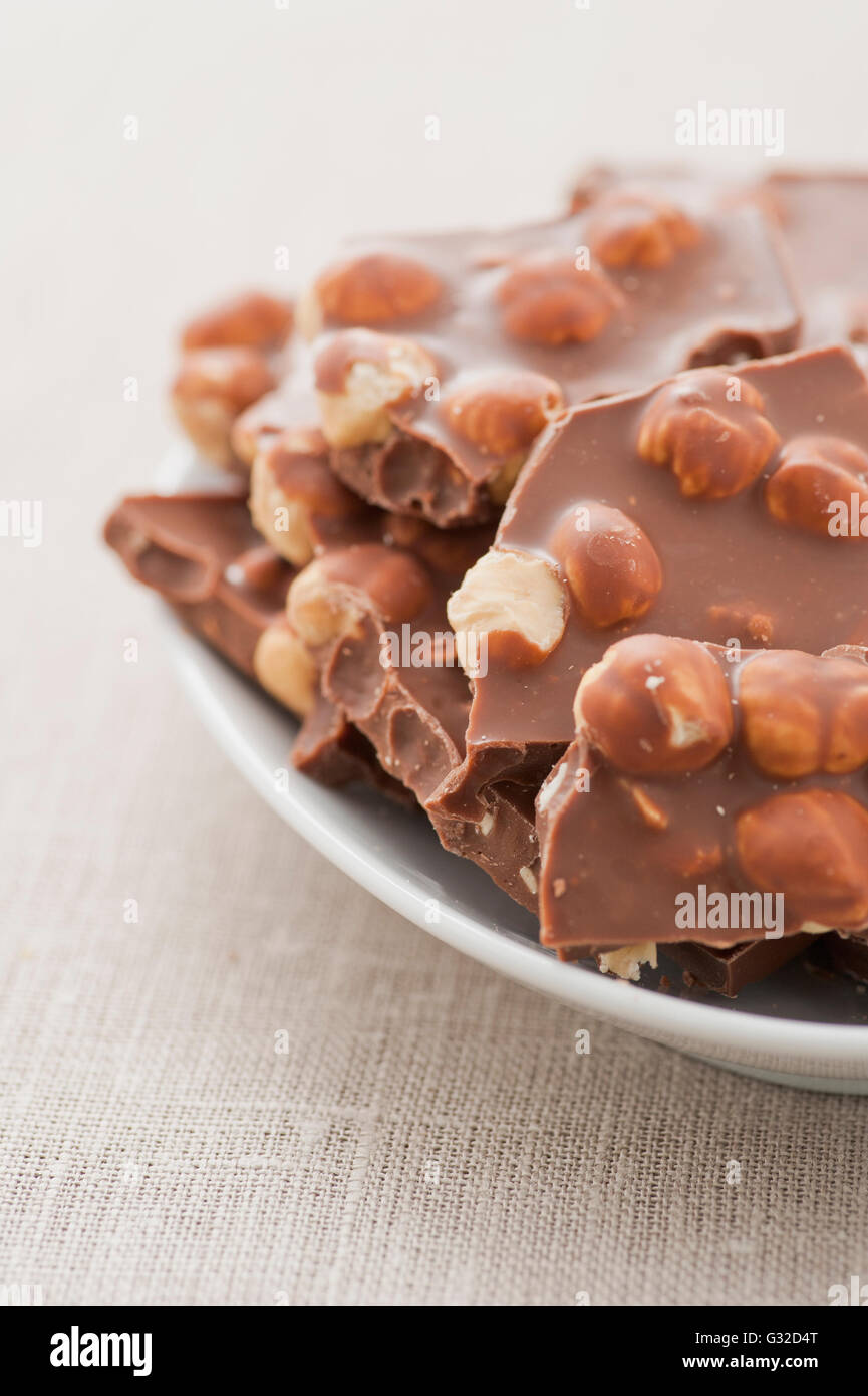 Cioccolato con nocciole Foto Stock