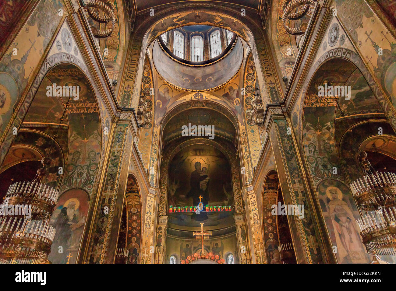 Basilica San Volodymyr Cattedrale ucraina di Kiev Foto Stock