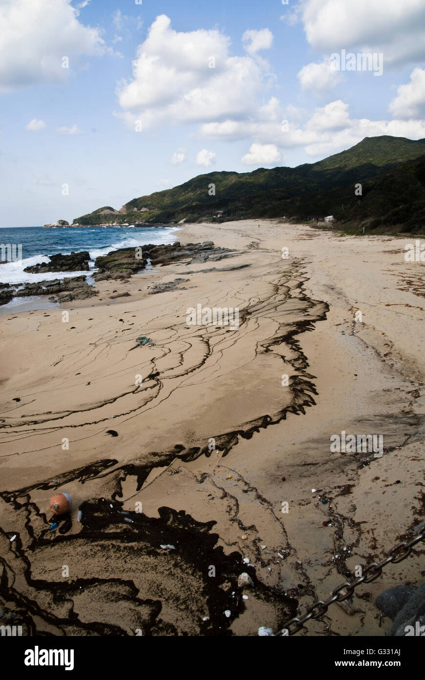 Spiaggia di sabbia in Yakushima (Giappone) Foto Stock