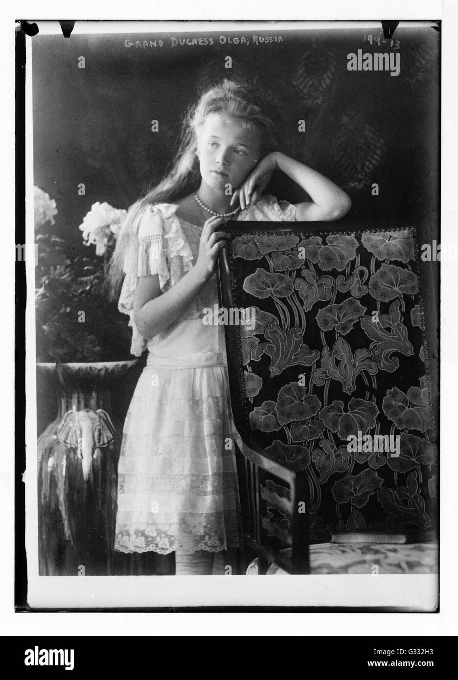 La granduchessa Olga Nikolaevna (1895-1917) era il primogenito del Tsar Nikolas e Tsarina Alexandra della Russia. Foto Stock