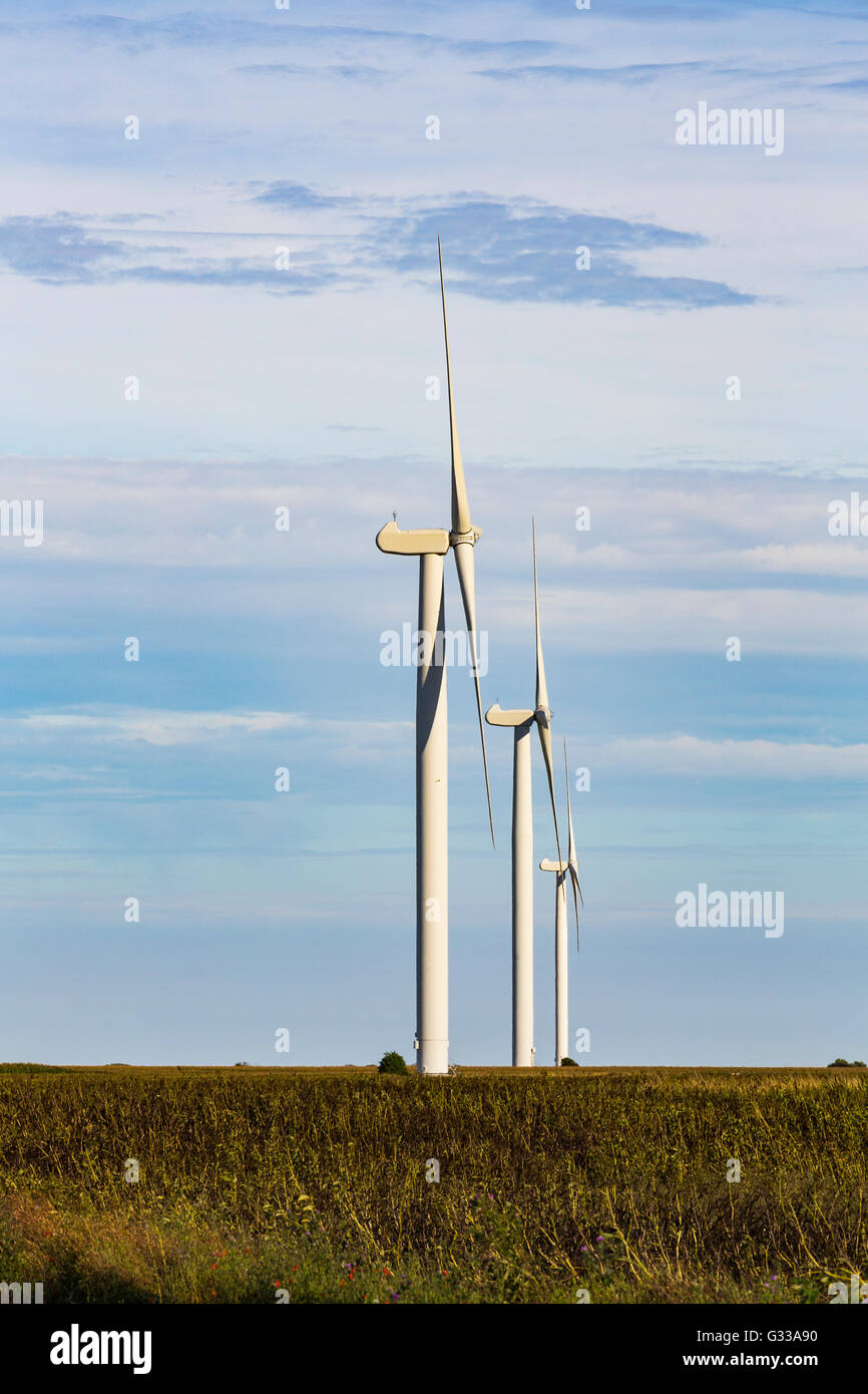 Le turbine eoliche in prossimità della segala, England, Regno Unito Foto Stock