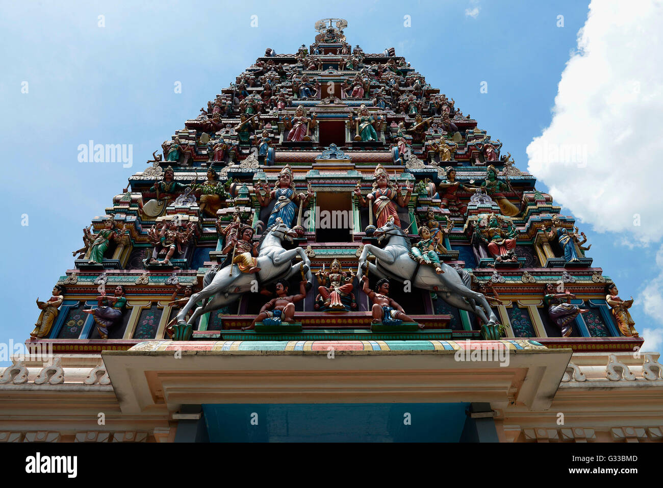 Sri Mahamariamman Temple, Jalan Tun H. S. Lee, Chinatown, Kuala Lumpur, Malesia Foto Stock