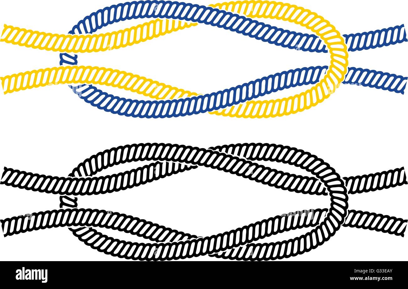 Semplice Nodo marino Illustrazione Vettoriale