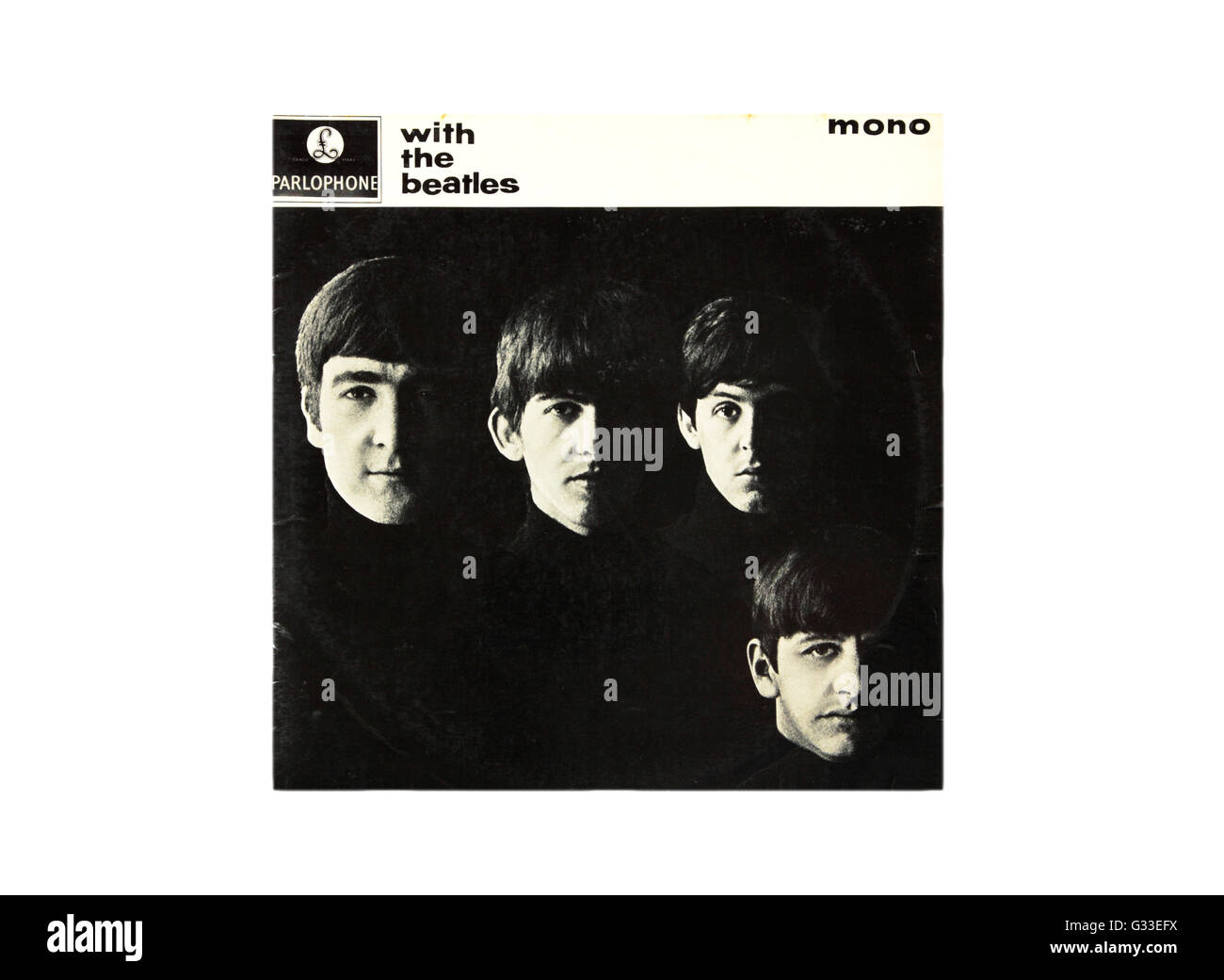 Con i Beatles lungo riproduzione record coperchio. Foto Stock