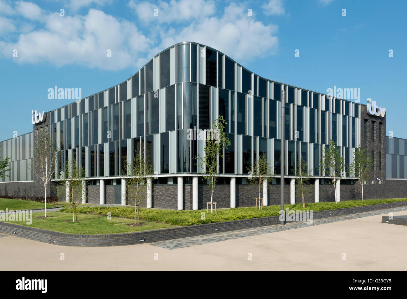 La nuova ITV Granada Studios si trova nel MediaCityUK, in Salford Quays area di Greater Manchester. Foto Stock