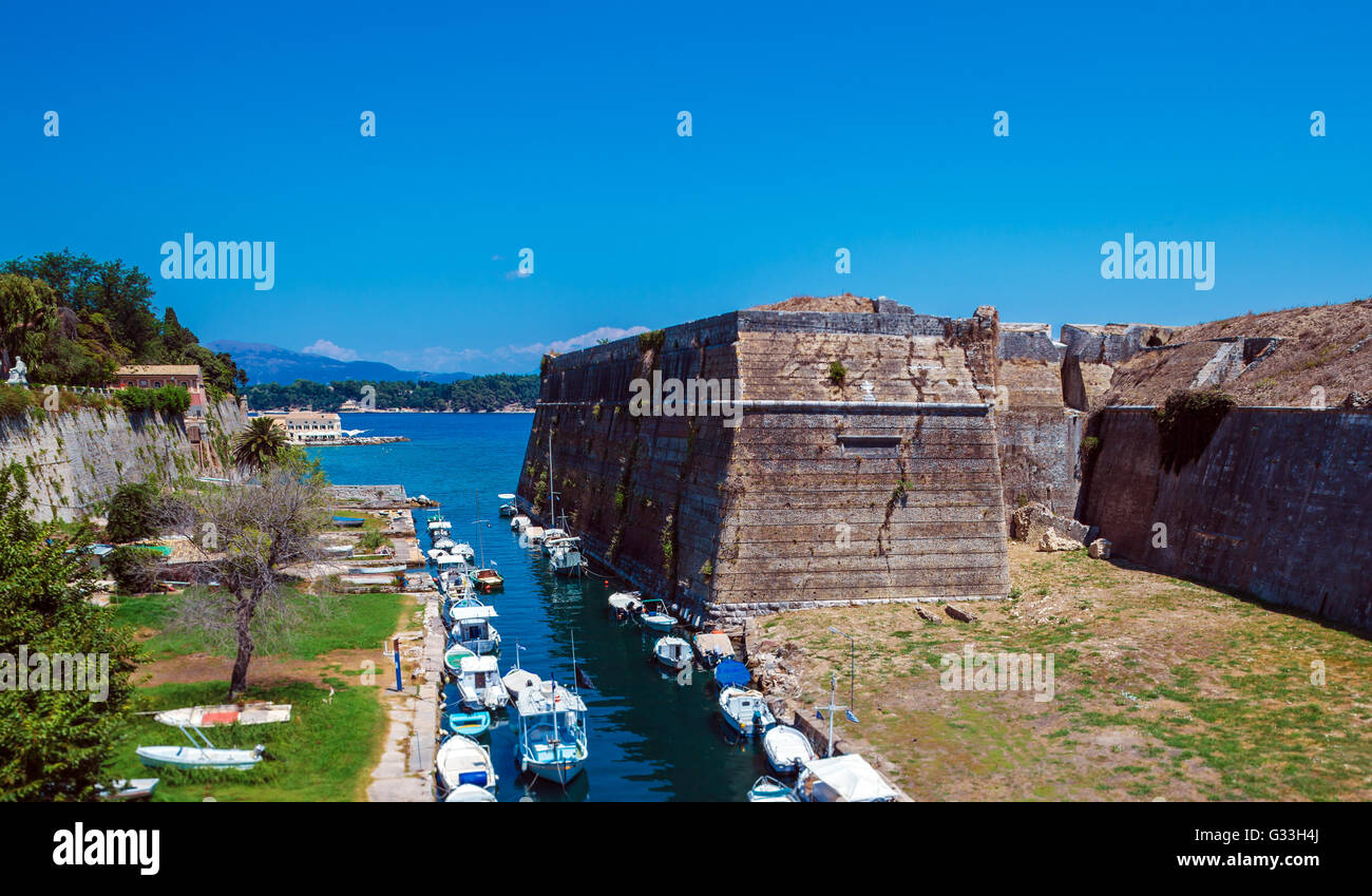 Fortezza vecchia di Corfu', l'isola di Corfù, Grecia Foto Stock