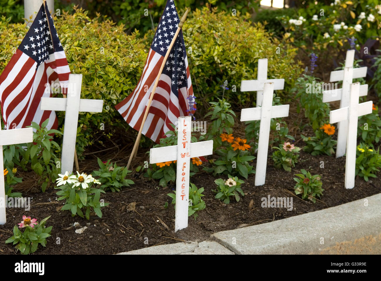 Osservando il Memorial Day Winnsboro South Carolina, STATI UNITI D'AMERICA Foto Stock