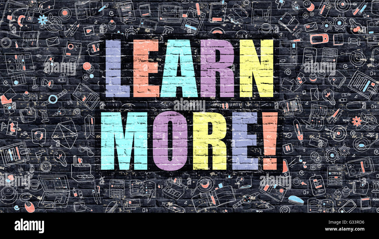 Per saperne di più sul buio muro di mattoni. Foto Stock