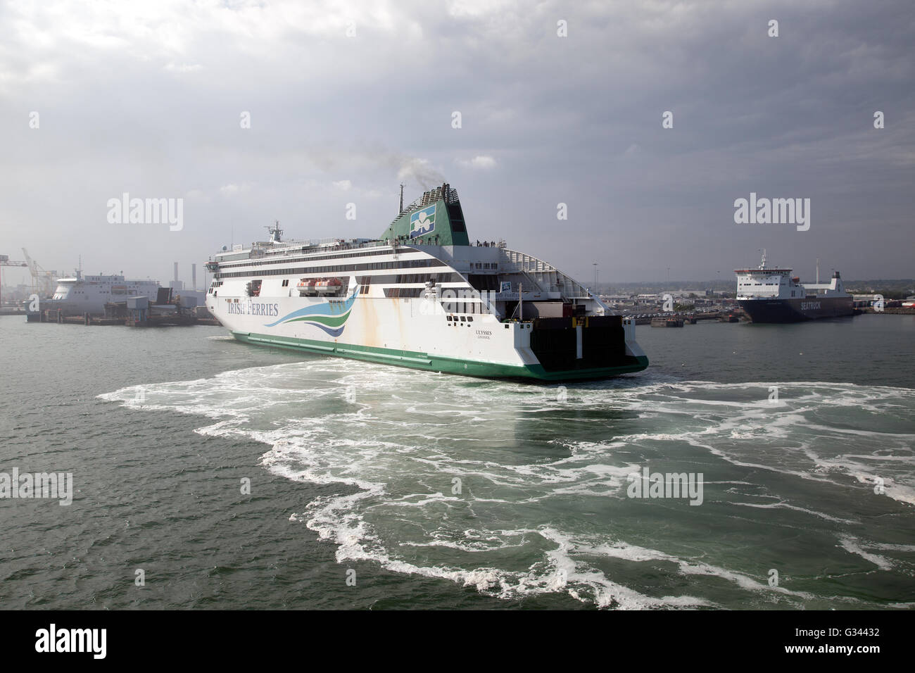 Irish Ferries nel porto di Dublino, Irlanda Foto Stock