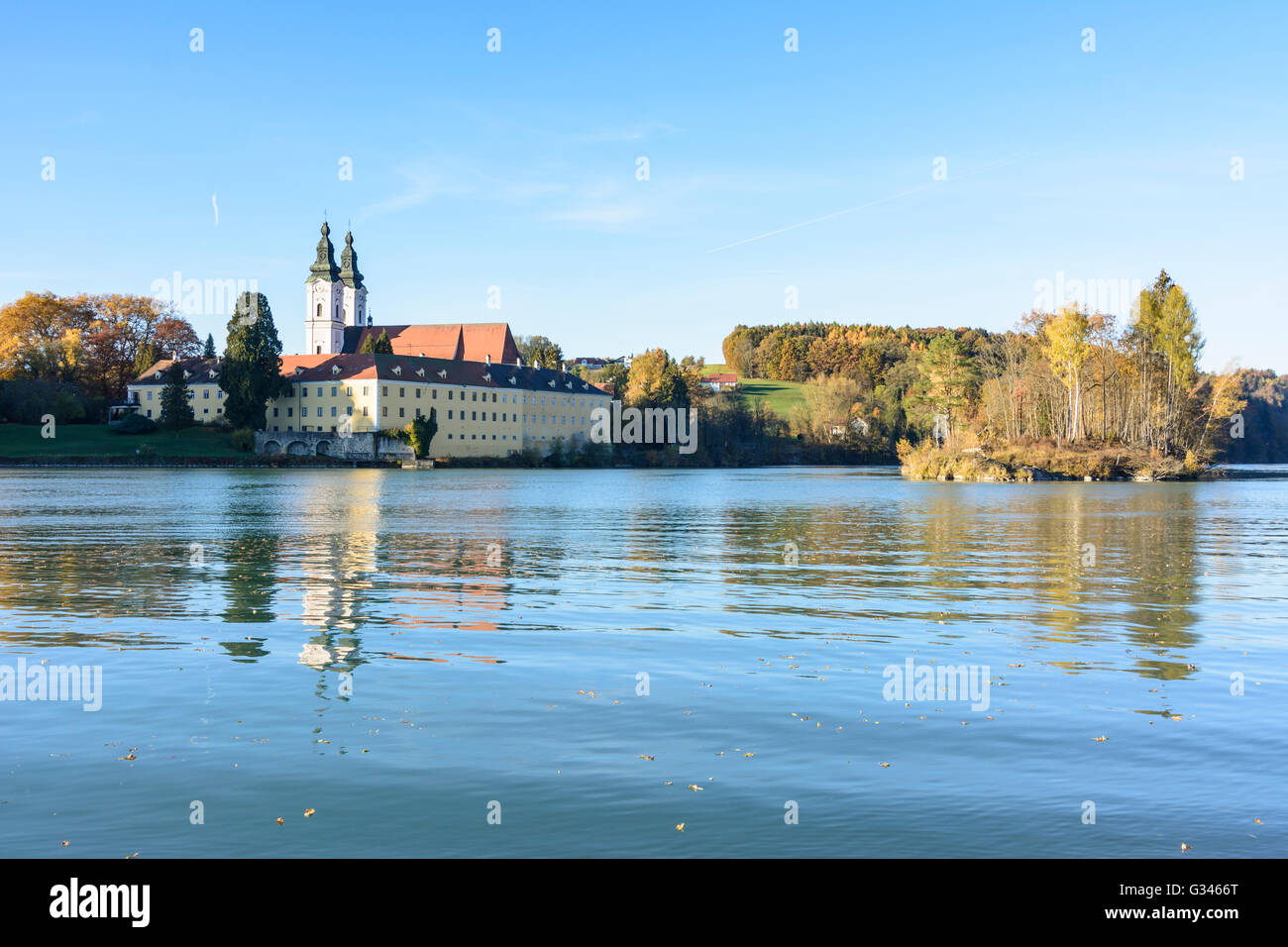 La chiesa del monastero Vornbach am Inn, in Germania, in Baviera, Baviera, Niederbayern, Bassa Baviera, Neuburg am Inn Foto Stock