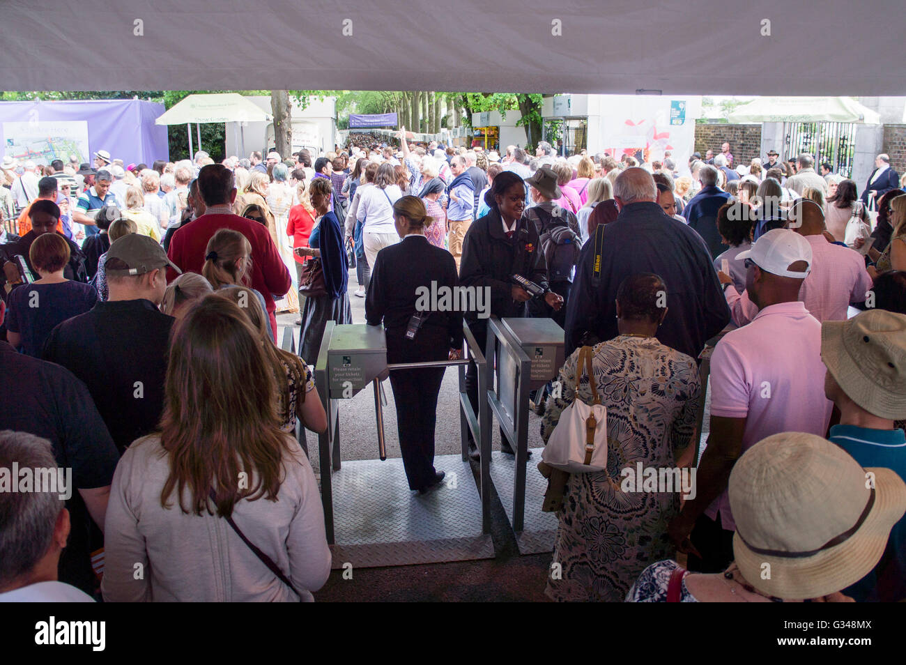 RHS Chelsea Flower Show 2016, voce, comando di biglietti Foto Stock