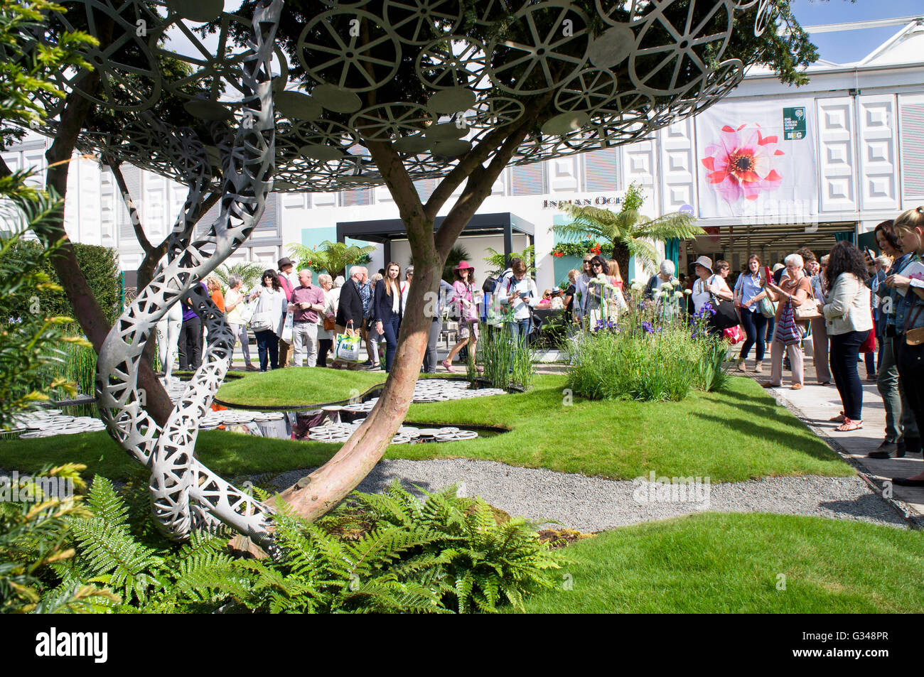 RHS Chelsea Flower Show 2016, il giardino imperiale - Ravvivare Foto Stock