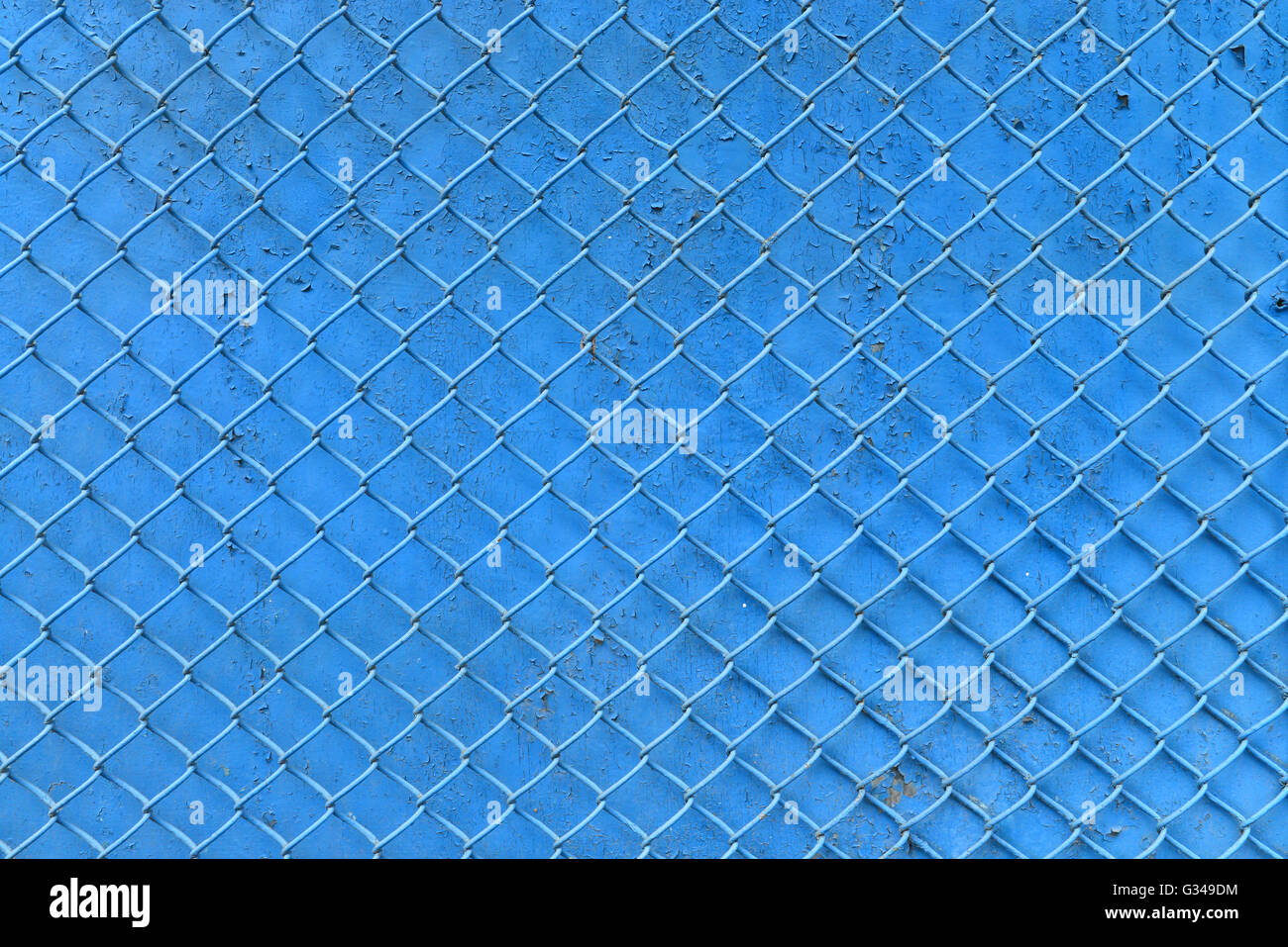 Recinzione blu treccia metallica net texture di sfondo Foto Stock