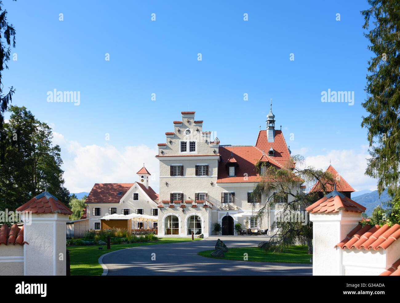 L'Hotel G'Schlössl, Austria, Steiermark, Stiria Murtal, Großlobming Foto Stock