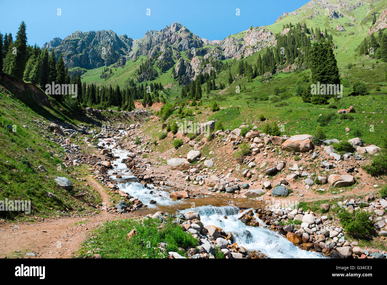 Montagne Paesaggio natura Asia Centrale Kazakistan Foto Stock