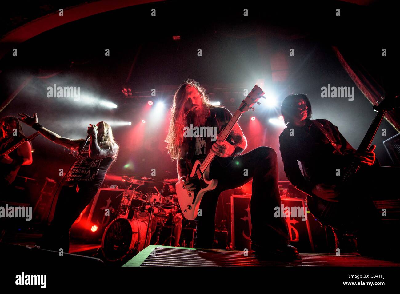 Toronto, Ontario, Canada. Il 6 giugno, 2016. American heavy metal band Devildriver eseguita una mostra alla Opera House di Toronto. I membri della band: DEZ FAFARA, MIKE SPREITZER, NEAL TIEMANN, AUSTIN D'AMOND, DIEGO IBARRA © Igor Vidyashev/ZUMA filo/Alamy Live News Foto Stock