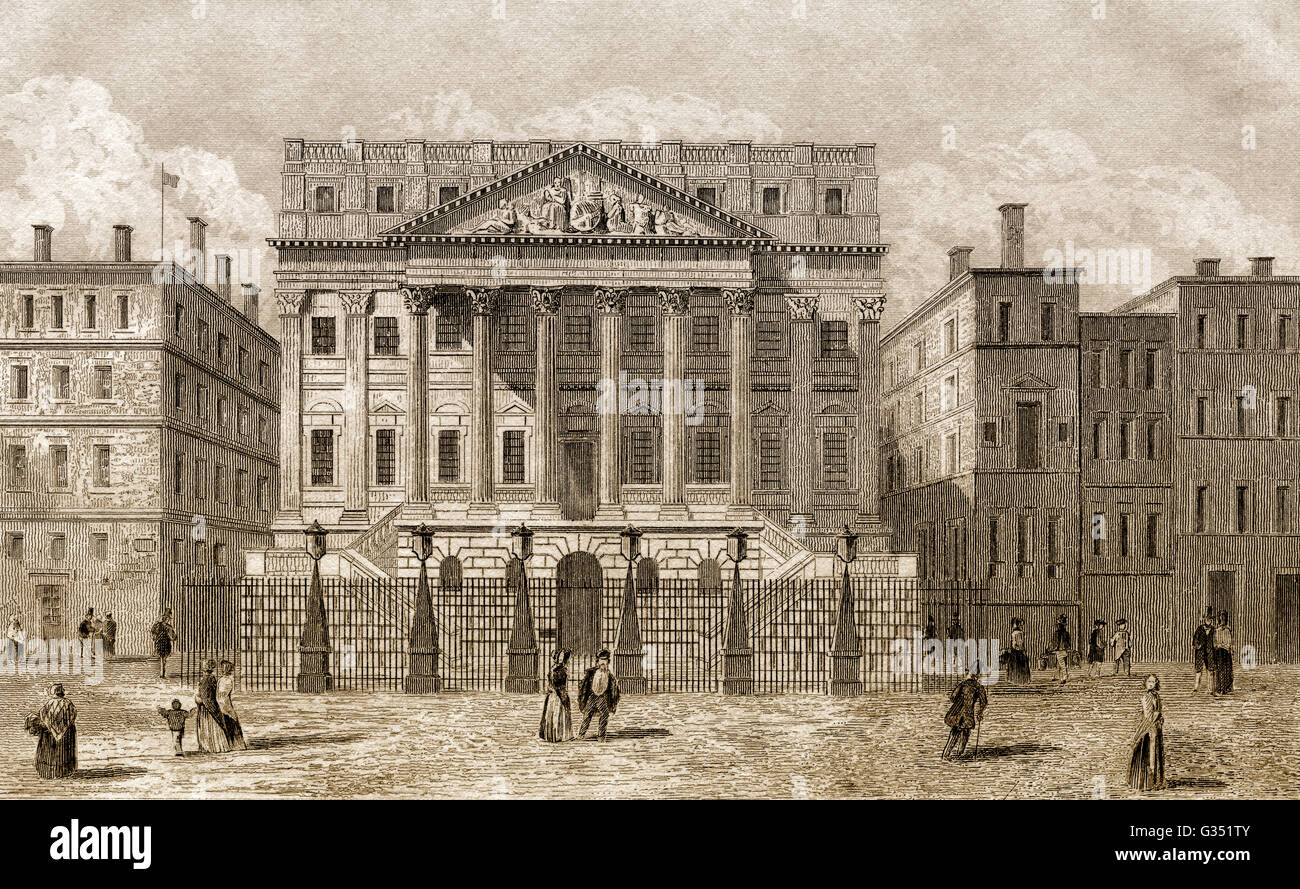 Mansion House, la residenza ufficiale del sindaco di Londra, XVIII secolo Foto Stock