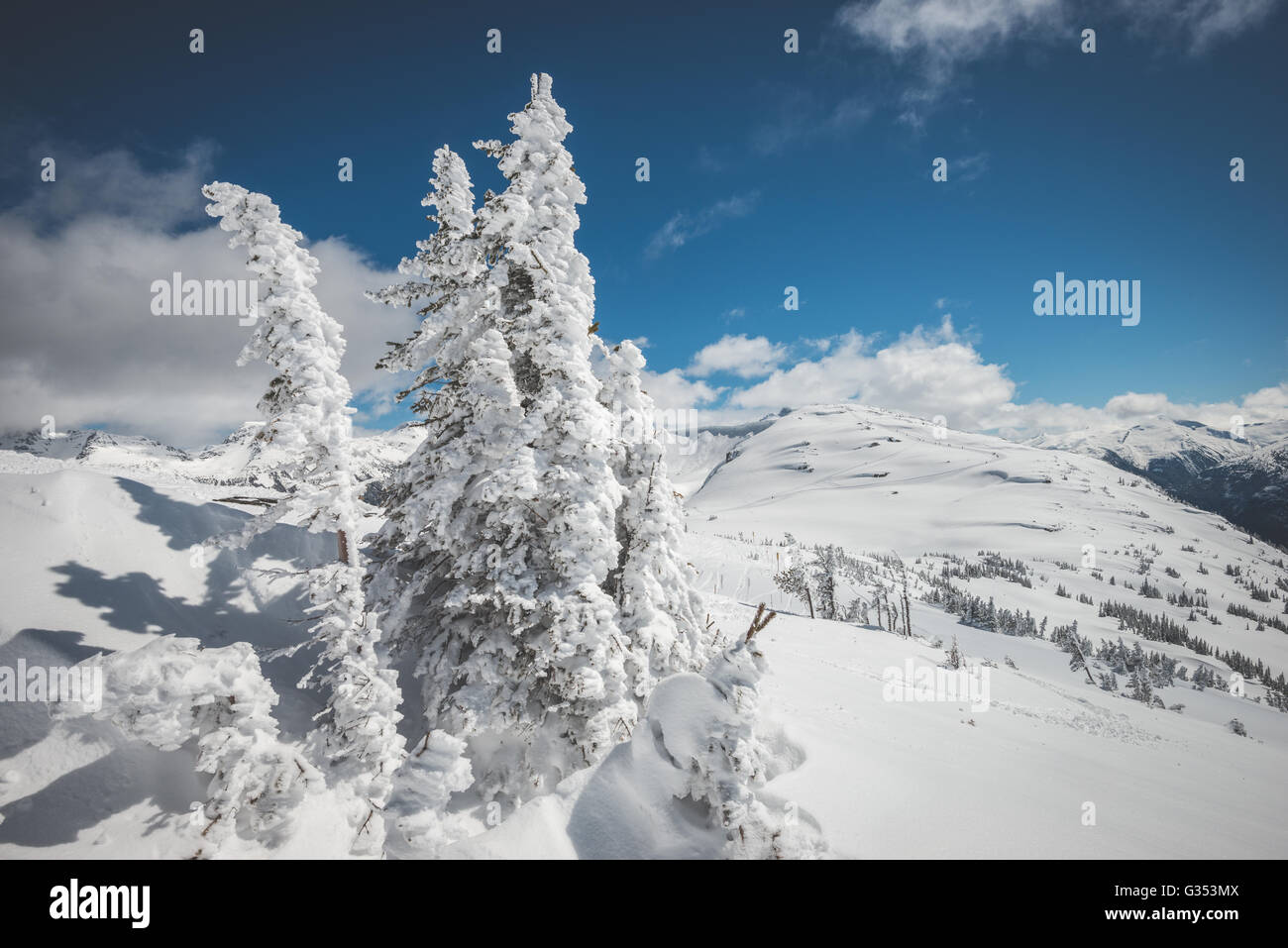 Whistler ski resort scenario Foto Stock