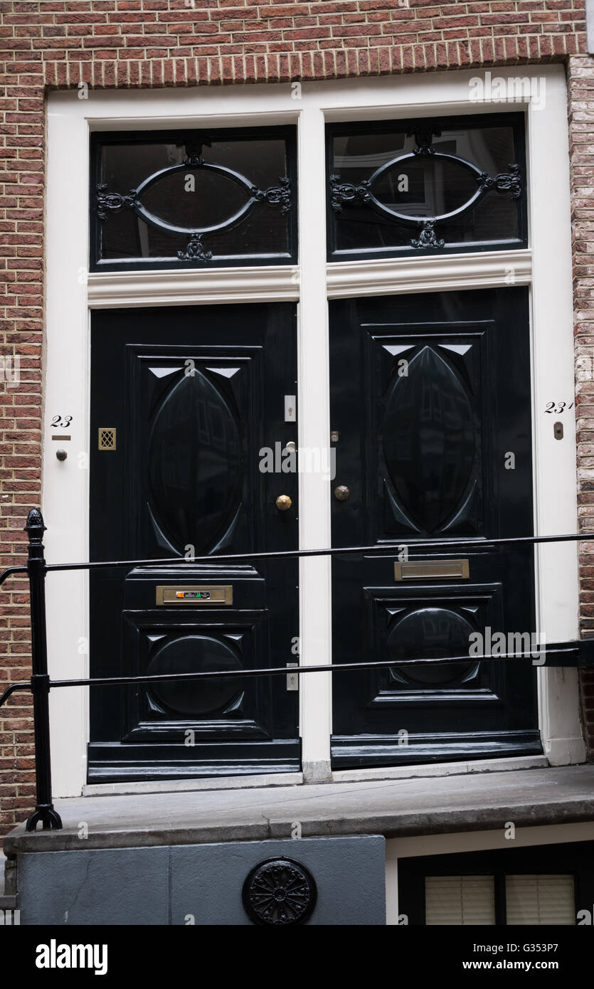Crooked case di Amsterdam Foto Stock