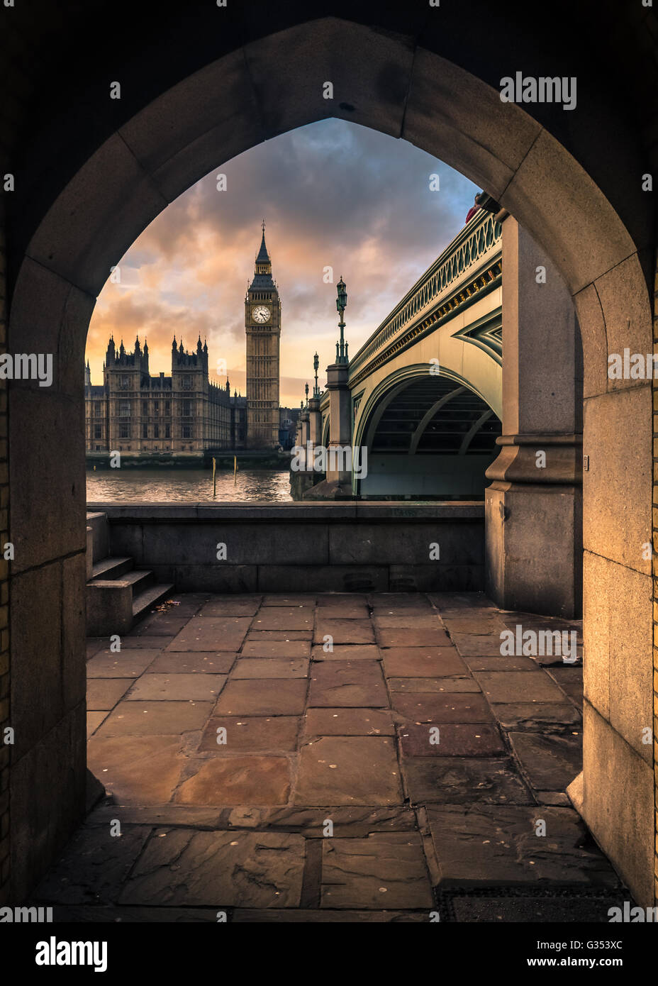 Big Ben al crepuscolo Foto Stock