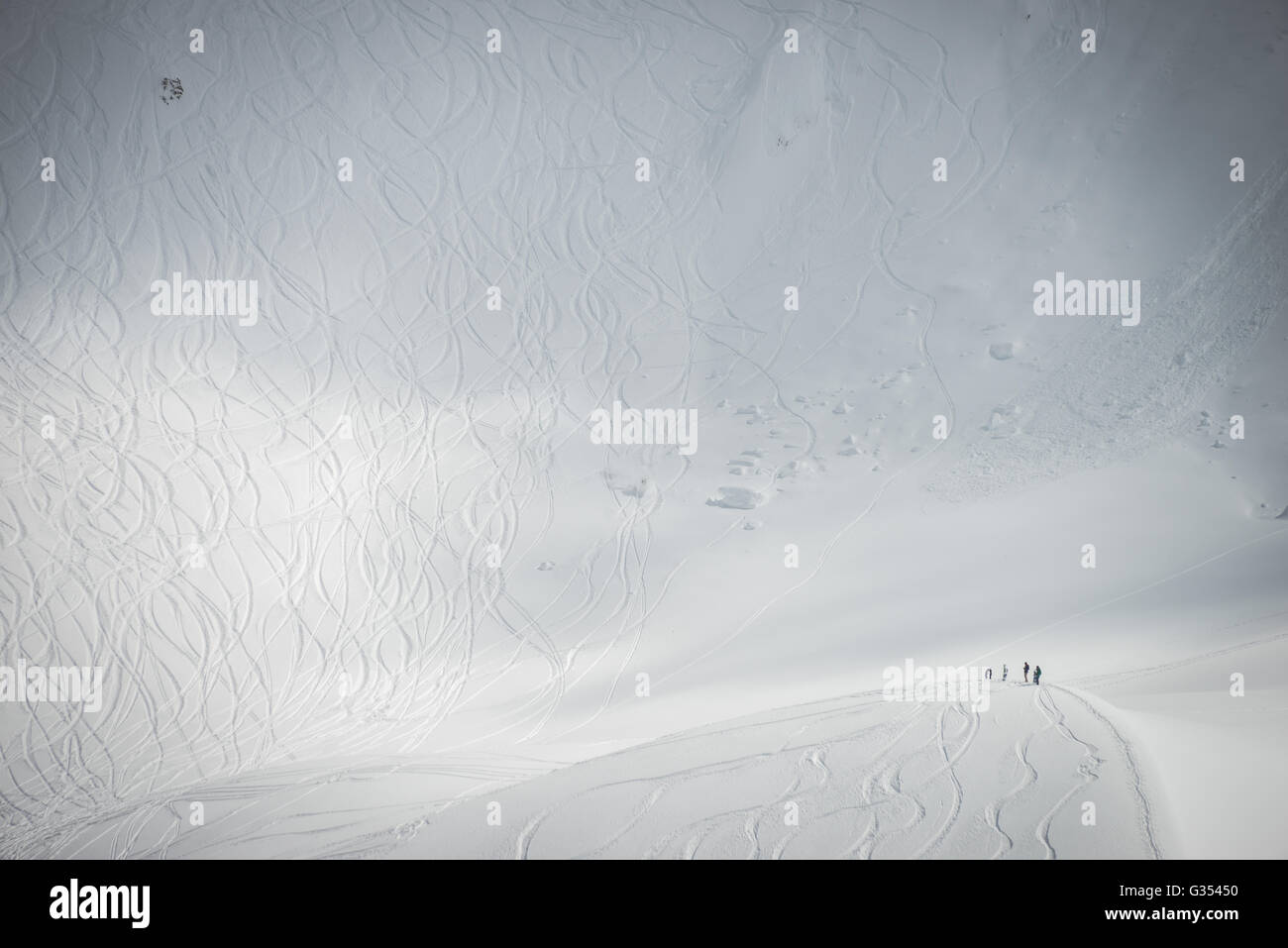 Linee di sci a Whistler Mountain area sinfonica Foto Stock