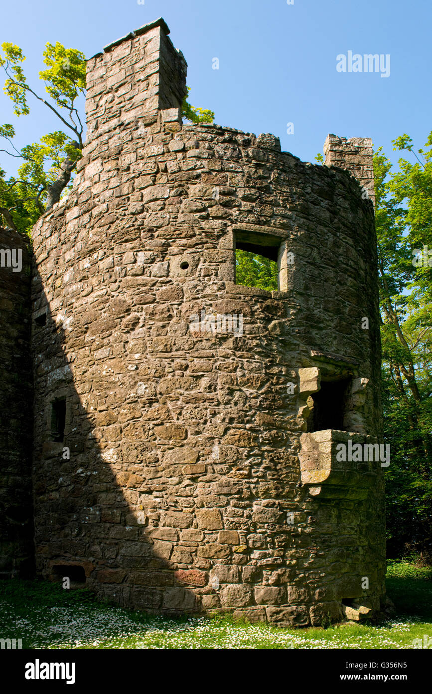 Historic Loch Leven Castle vicino a Kinross, Scozia. Foto Stock