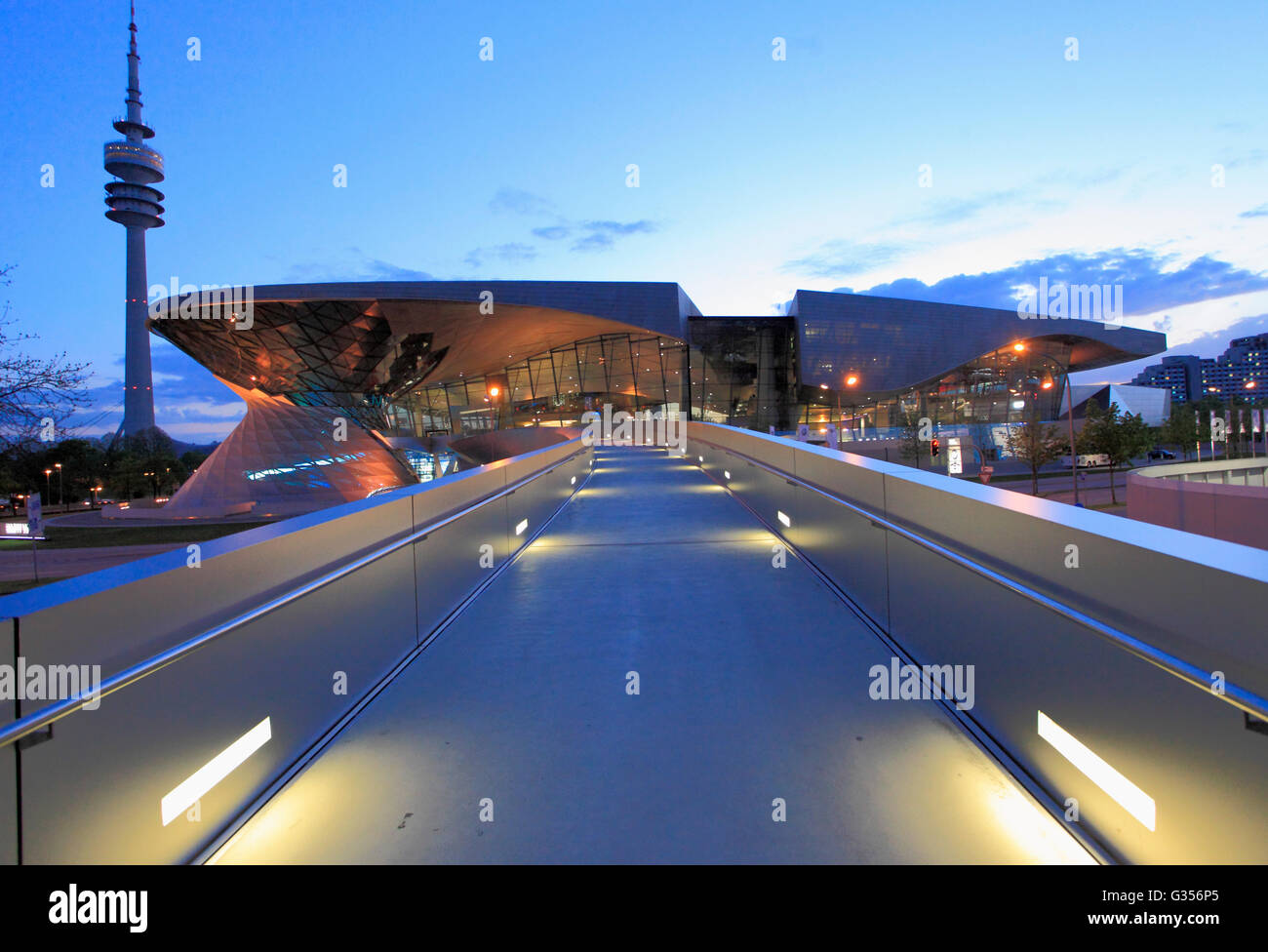 In Germania, in Baviera, Monaco di Baviera, BMW Welt, BMW World, architettura moderna, Foto Stock