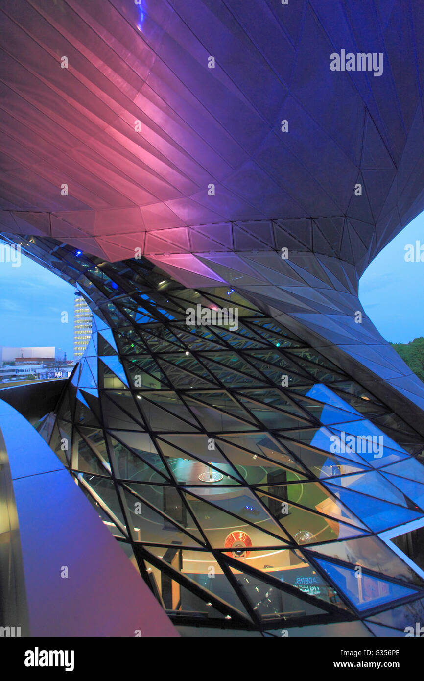 In Germania, in Baviera, Monaco di Baviera, BMW Welt, BMW World, architettura moderna, Foto Stock