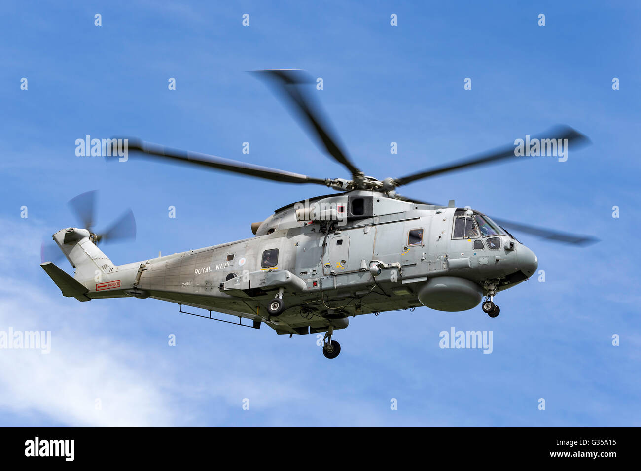 Royal Navy Fleet Air Arm AgustaWestland AW101 (EH Industries EH-101) Merlin HM.1 Elicottero ZH858 Foto Stock